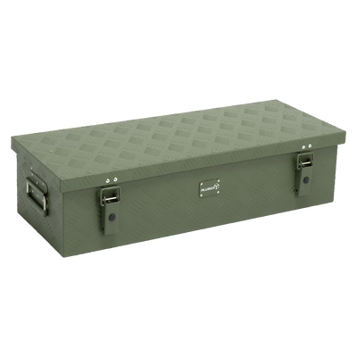 ALUBOX Riffelblech 1.5mm Stärke Olivgrün - Größenwahl 48L - 825 x 340 x 205