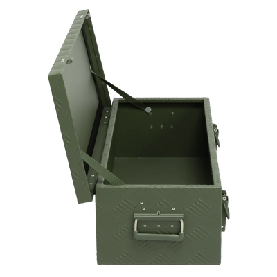 ALUBOX Riffelblech 1.5mm Stärke Olivgrün - Größenwahl