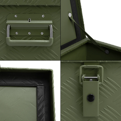 ALUBOX Riffelblech 1.5mm Stärke Olivgrün - Größenwahl