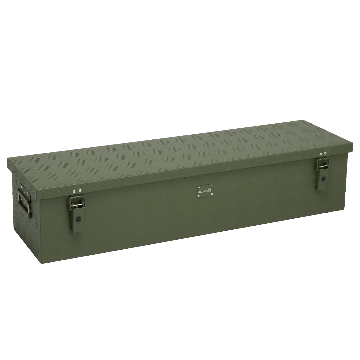 ALUBOX Transportbox 1,5 mm Riffelblech olivgrün pulverbeschichtet 86L - 1180 x 340 x 255