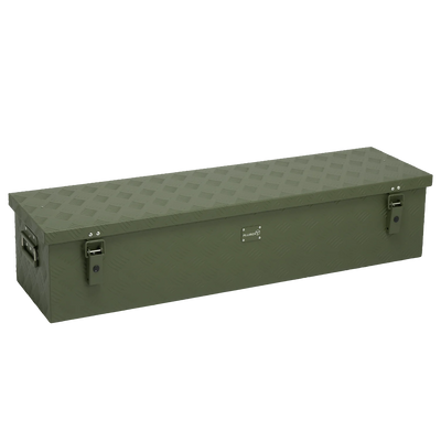 ALUBOX Transportbox 1,5 mm Riffelblech olivgrün pulverbeschichtet 86L - 1180 x 340 x 255