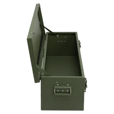 ALUBOX Transportbox 1,5 mm Riffelblech olivgrün pulverbeschichtet