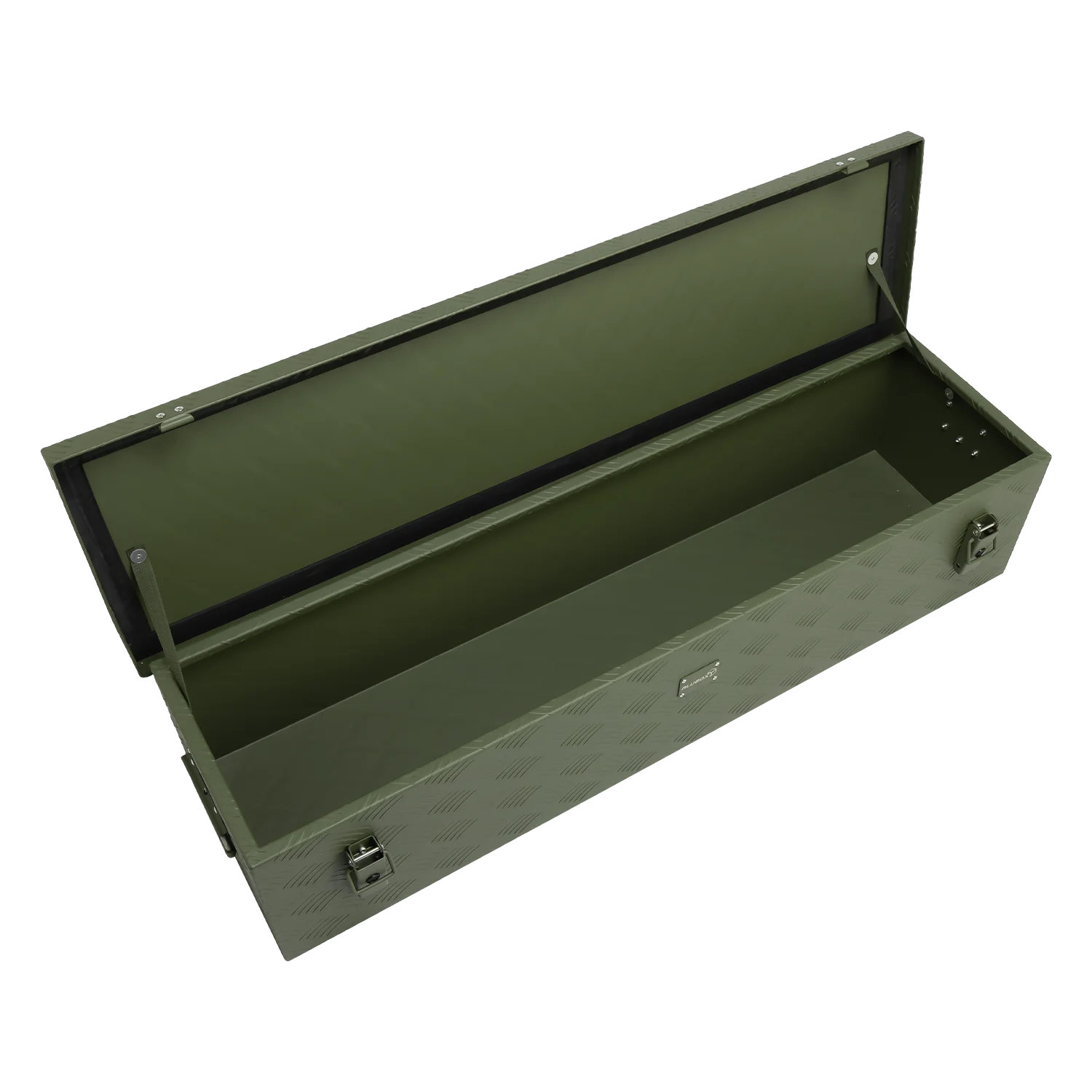 ALUBOX Transportbox 1,5 mm Riffelblech olivgrün pulverbeschichtet