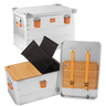 Alubox Campingbox 47 L oder 78 L + Schneidbretter: 47L / ohne ständer