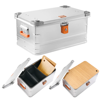 Alubox Campingbox 47 L oder 78 L + Schneidbretter