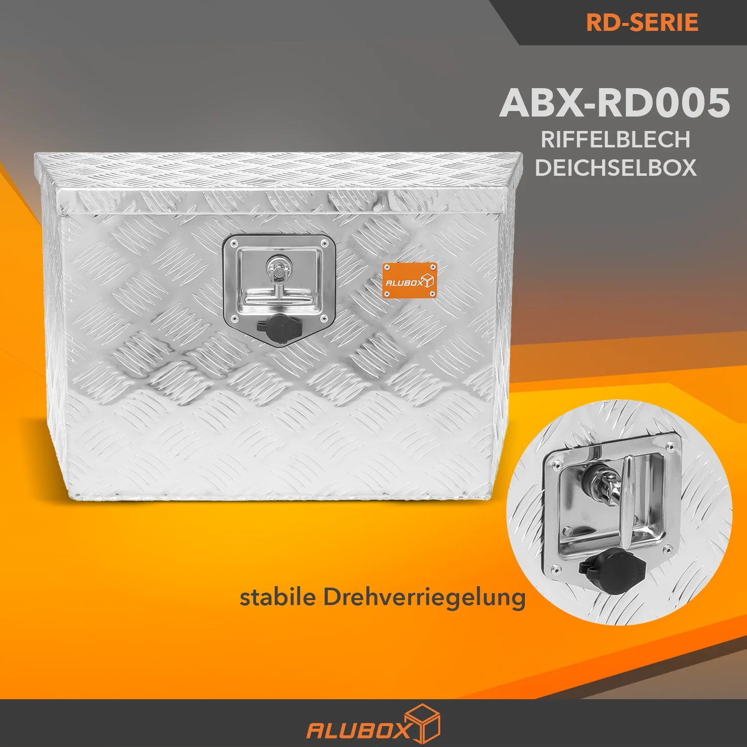 ALUBOX Riffelblech Deichselbox 1,5 mm Stärke - Größenwahl