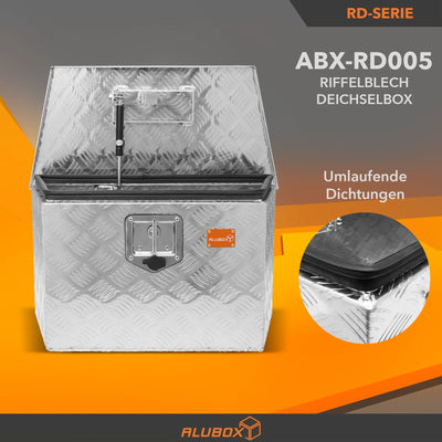 ALUBOX Riffelblech Deichselbox 1,5 mm Stärke - Größenwahl