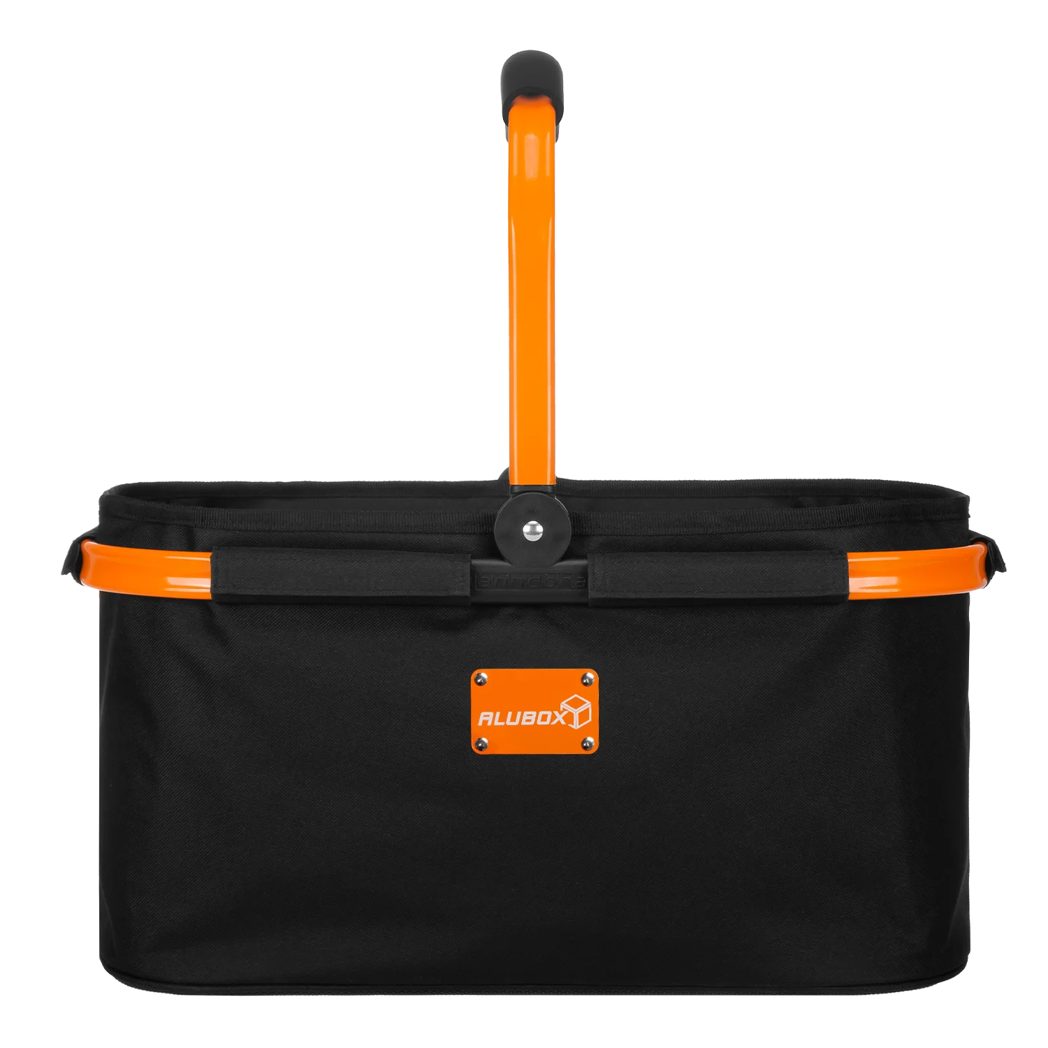 ALUBOX Einkaufskorb schwarz Henkel orange