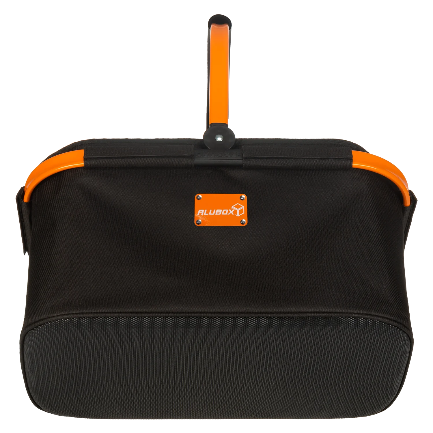 ALUBOX Einkaufskorb schwarz Henkel orange