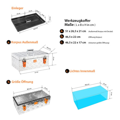 Alubox Werkzeugbox 1,5mm Stärke