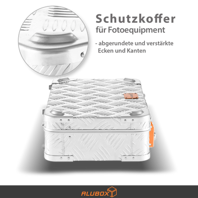 Alubox Gewehrkoffer Aluminium Riffelblech - Größenwahl