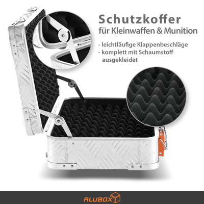 Alubox Gewehrkoffer Aluminium Riffelblech - Größenwahl