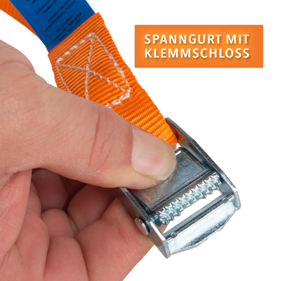 ALUBOX Spanngurt mit Klemmschloss 6 Stück Größenwahl
