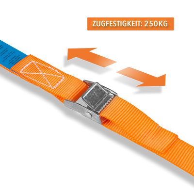 ALUBOX Spanngurt mit Klemmschloss 6 Stück Größenwahl
