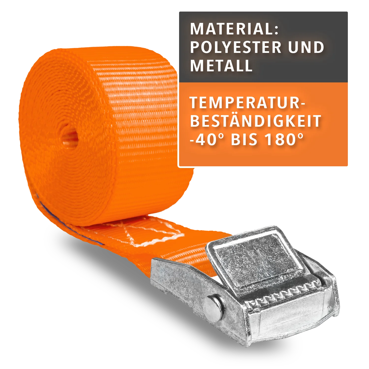 ALUBOX Spanngurt mit Klemmschloss 6 Stück Größenwahl