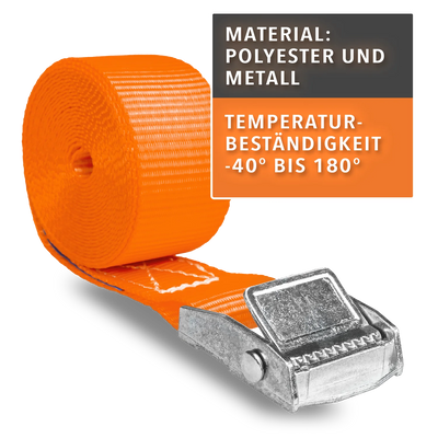 ALUBOX Spanngurt mit Klemmschloss 6 Stück Größenwahl