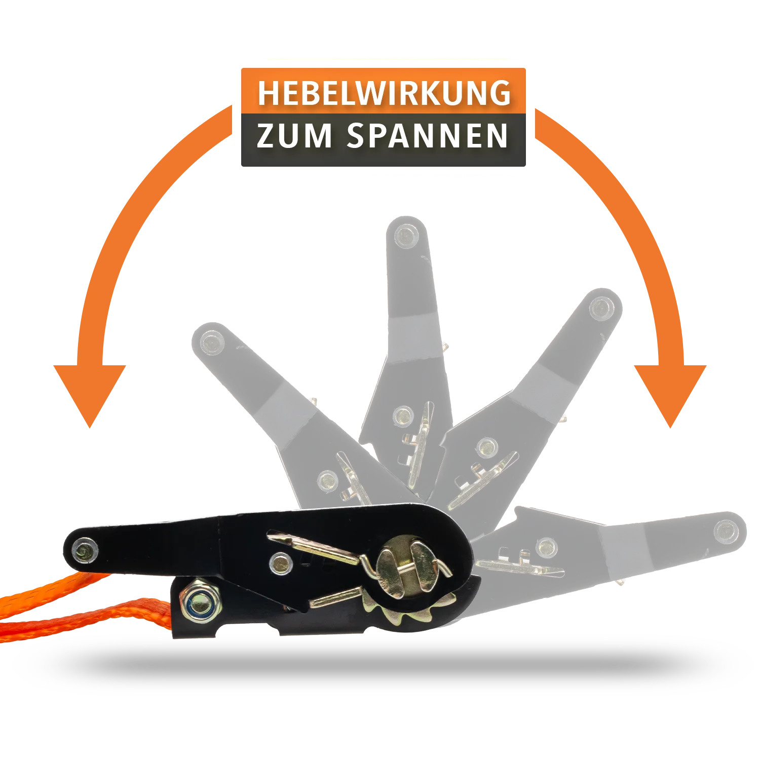 ALUBOX Spanngurte mit J-Haken 4 Stück 38mm breit Größenwahl