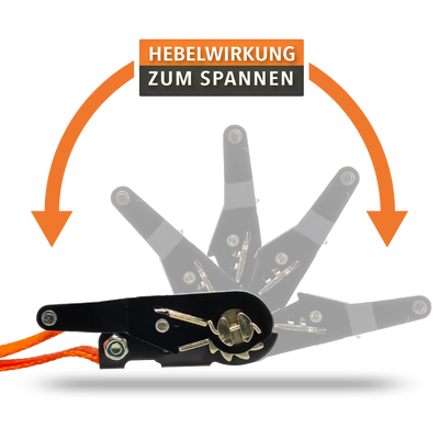 ALUBOX Spanngurte mit J-Haken 4 Stück 38mm breit Größenwahl