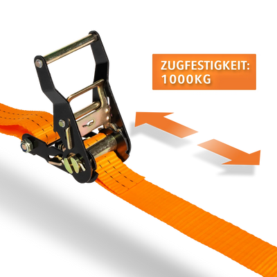 ALUBOX Spanngurte mit J-Haken 4 Stück 38mm breit Größenwahl