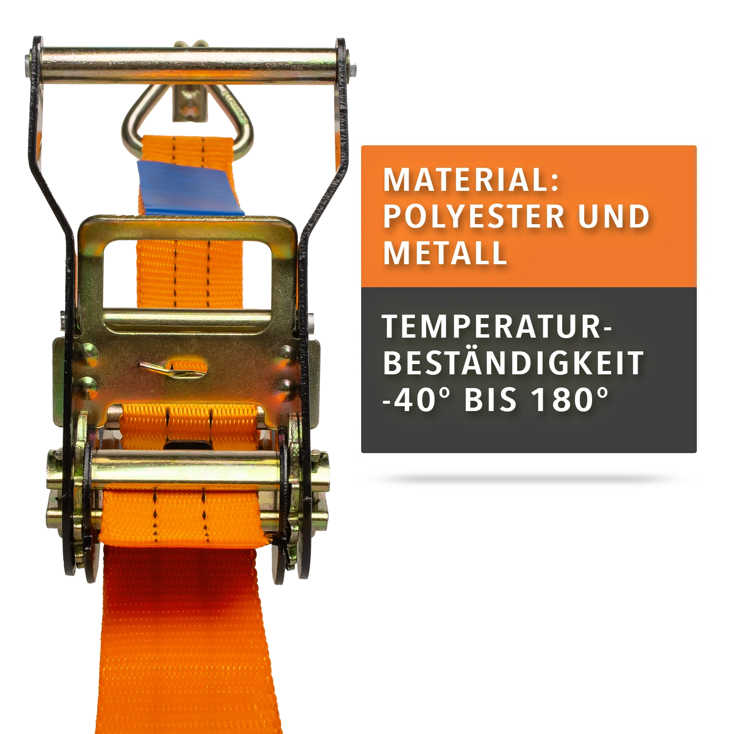 ALUBOX Spanngurte mit J-Haken 4 Stück 38mm breit Größenwahl