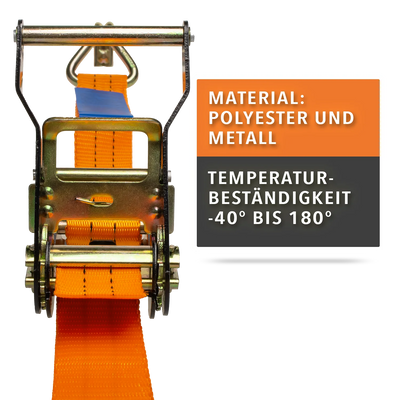 ALUBOX Spanngurte mit J-Haken 4 Stück 38mm breit Größenwahl