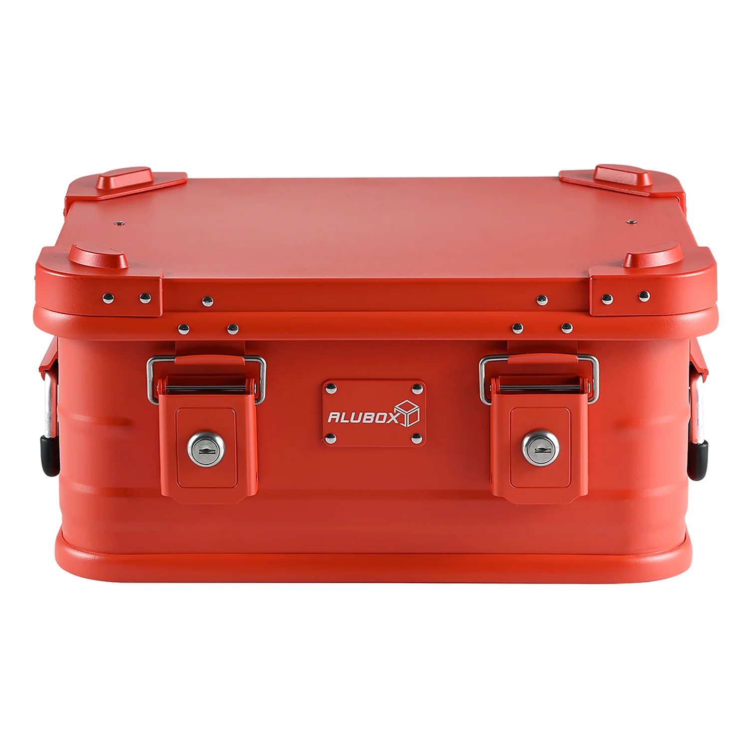 ALUBOX Alukiste Premium Lagerbox 18 - 78 L mit Druckguss Stapelecken rot