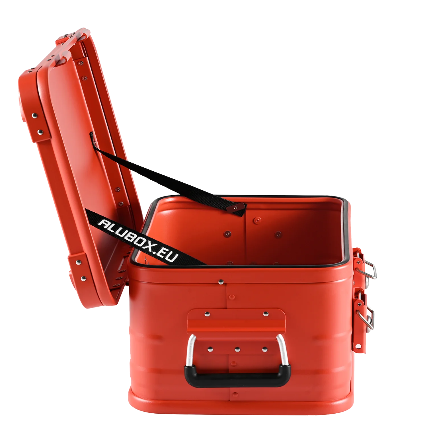 ALUBOX Alukiste Premium Lagerbox 18 - 78 L mit Druckguss Stapelecken rot