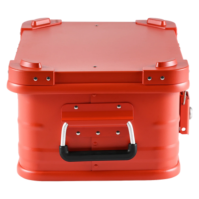 ALUBOX Alukiste Premium Lagerbox 18 - 78 L mit Druckguss Stapelecken rot
