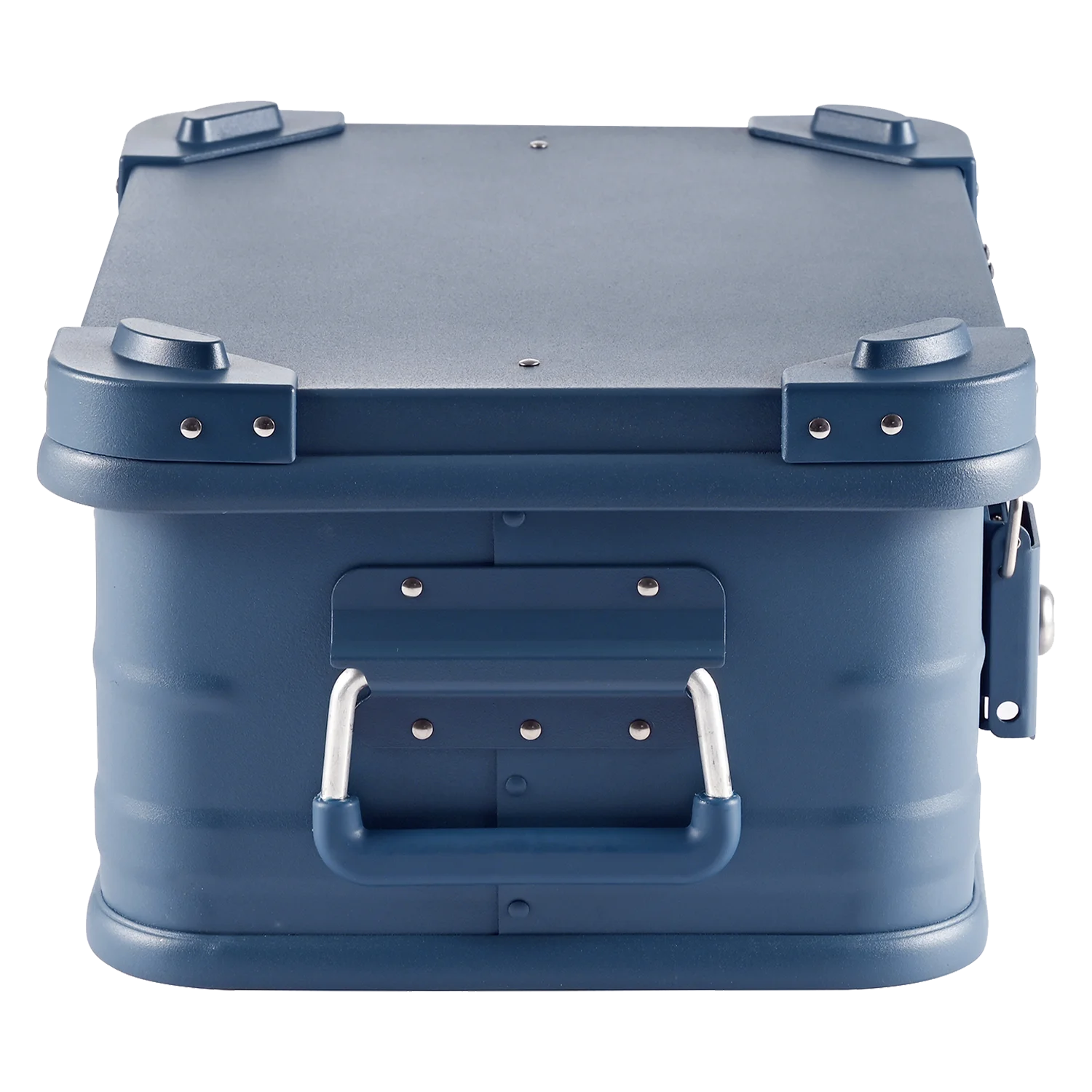 ALUBOX Alukiste Premium Lagerbox 18 - 159 L mit Druckguss Stapelecken blau