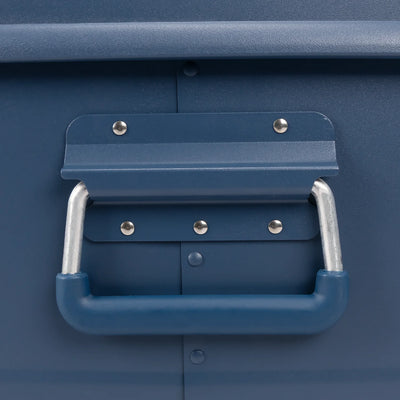 ALUBOX Alukiste Premium Lagerbox 18 - 159 L mit Druckguss Stapelecken blau
