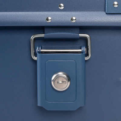 ALUBOX Alukiste Premium Lagerbox 18 - 159 L mit Druckguss Stapelecken blau