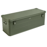 ALUBOX Metallkiste - Olivgrün - stapelbar mit Deckel: 159L - 1170 x 425 x 400