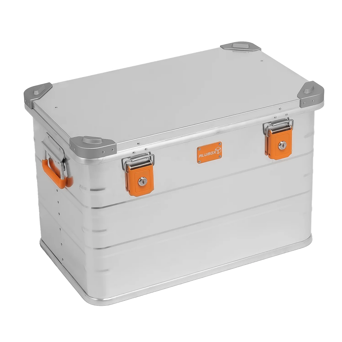ALUBOX Alu Metallkiste - silber - abschliessbar mit Deckel
