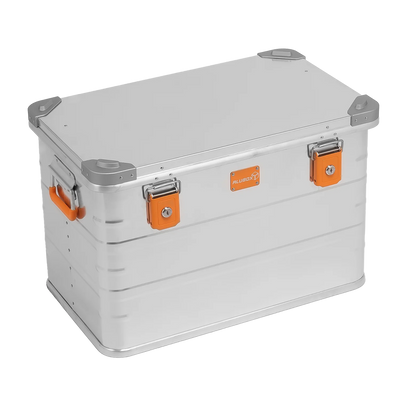 ALUBOX Alu Metallkiste - silber - abschliessbar mit Deckel