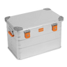 ALUBOX Alu Metallkiste - silber - abschliessbar mit Deckel: 78 L - 620 x 420 x 405