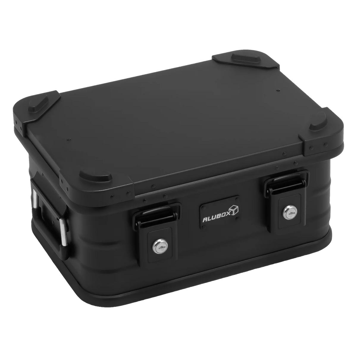 ALUBOX full Black Box - mit Deckel + Stapelecken