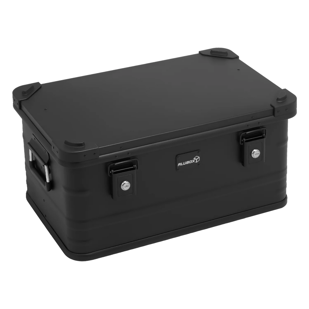 ALUBOX pulverbeschichtete Alukiste stapelbar - Schwarz 47 L - 590 x 380 x 285