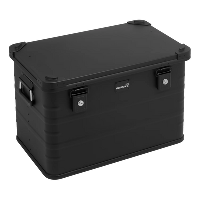 ALUBOX full Black Box - mit Deckel + Stapelecken