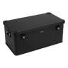 ALUBOX full Black Box - mit Deckel + Stapelecken: 141 L - 895 x 495 x 390