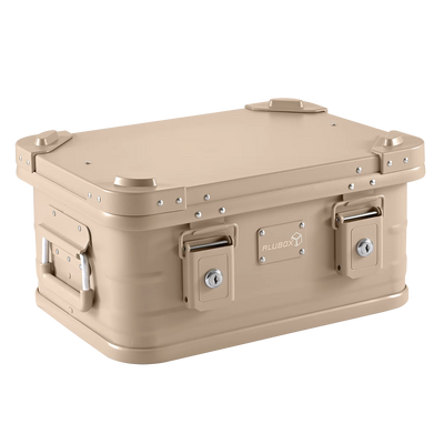 ALUBOX Alukiste 18 Liter stapelbar - pulverbeschichtet Sandbeige