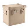 Alubox khaki beige – stapelbar, staubdicht mit Gummidichtung: 31 L - 420 x 310 x 345