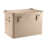 Alubox khaki beige – stapelbar, staubdicht mit Gummidichtung: 78 L - 620 x 420 x 405
