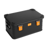 ALUBOX pulverbeschichtete Alukiste stapelbar schwarz orange: 47 L - 590 x 380 x 285