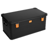 ALUBOX pulverbeschichtete Alukiste stapelbar schwarz orange: 141 L - 895 x 495 x 390