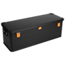 ALUBOX pulverbeschichtete Alukiste stapelbar schwarz orange: 159 L - 1170 x 425 x 400