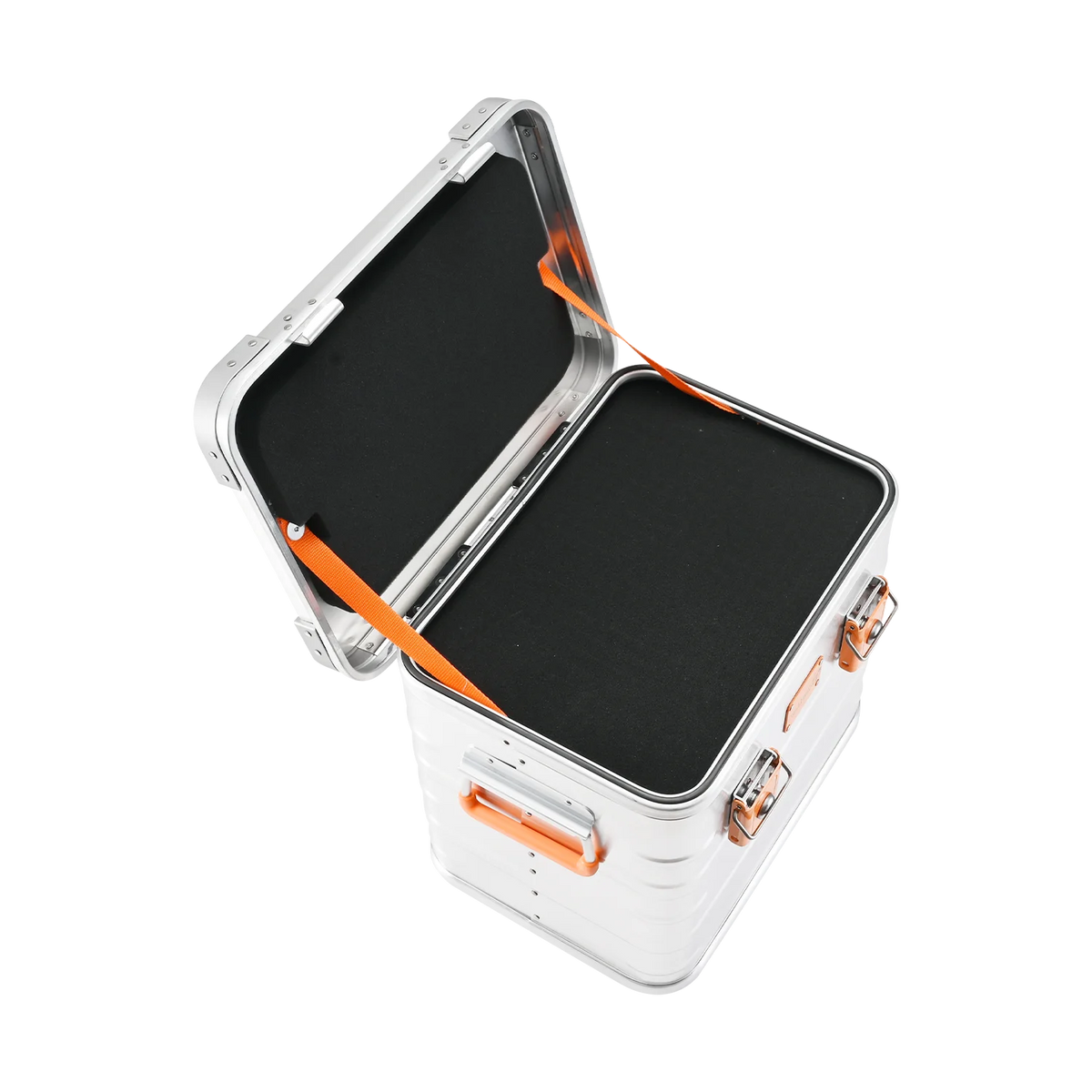 ALUBOX Alukiste stapelbar blank silber + Würfelschaum 31 L