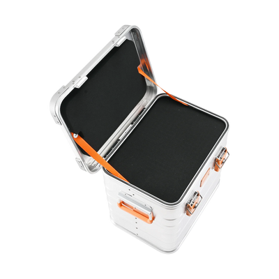 ALUBOX Alukiste stapelbar blank silber + Würfelschaum 31 L