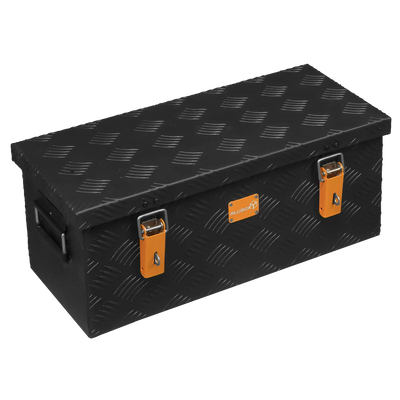 ALUBOX Transportkiste 3 mm Riffelblech schwarz pulverbeschichtet 37 L - 625 x 305 x 265