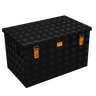 ALUBOX Transportkiste 3 mm Riffelblech schwarz pulverbeschichtet: 150 L - 775 x 500 x 470