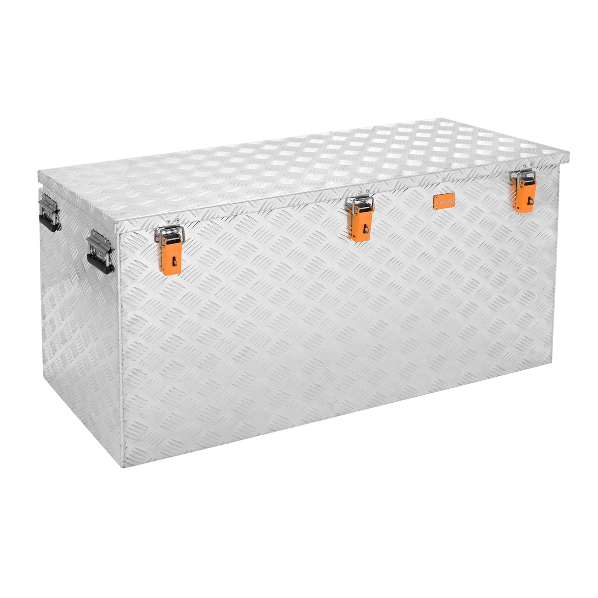 ALUBOX Riffelblech Pritschenbox mit Gasdruckheber 410 L - 1200 x 600 x 650